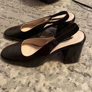Zara Slingback Black Heels